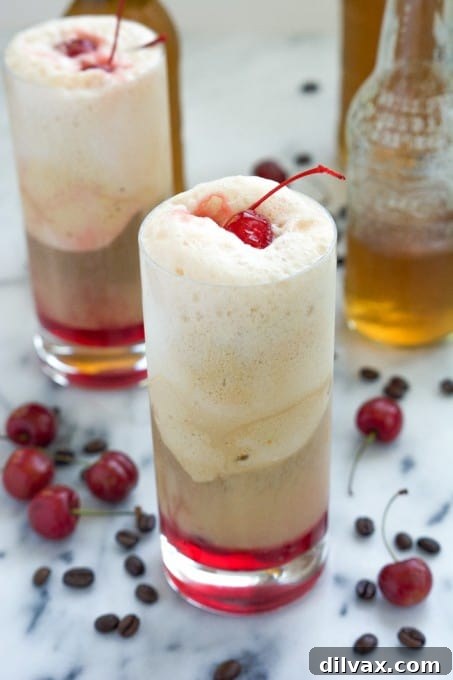 Crimson Cherry Frost Bites 6 The Housewife in Training Files Cherry Vanilla and Salted Caramel Affogatos, a gourmet ice cream float
