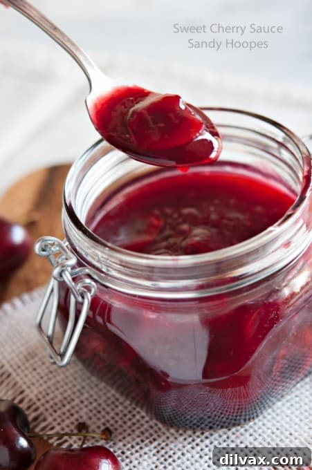 Crimson Cherry Frost Bites 13 Everyday Southwest Sweet Cherry Sauce, a versatile topping for frozen desserts