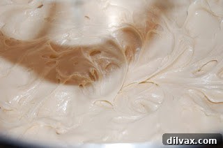 Smooth cookie batter being prepared