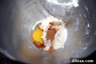 Mixing cookie dough ingredients in a bowl