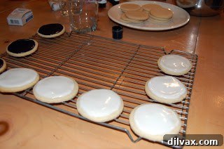 Decorated cinnamon sugar cookies with frosting