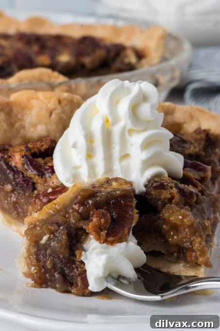 Perfect Pecan Pie 12 A stunning whole Pecan Pie on a serving dish.