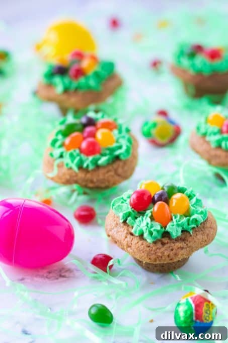 Easter Egg Cookies with a surprise inside, showcasing vibrant decorations.