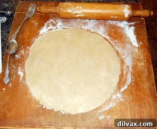 Day 79: Lemon Meringue Pie 2 Pie crust dough being rolled out