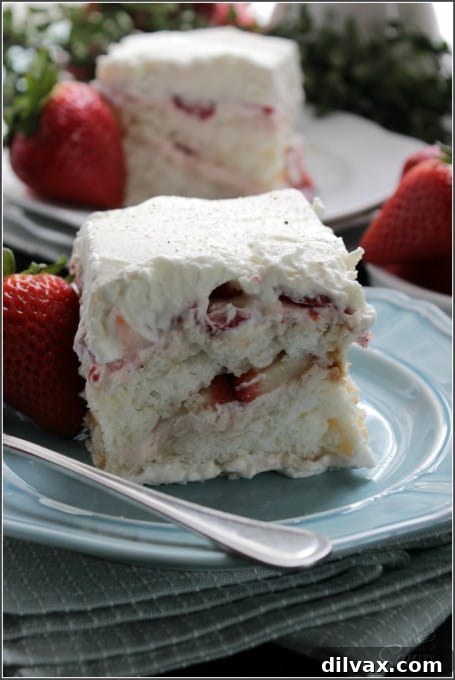 Light Strawberry Angel Food Cake Tiramisu