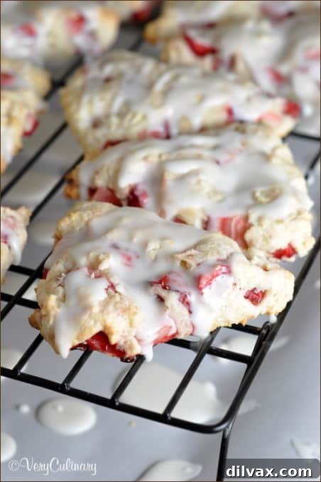Fluffy Strawberry Shortcake Scones