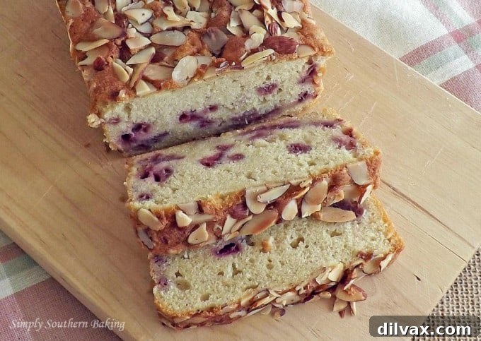 Rich Strawberry White Chocolate Almond Pound Cake