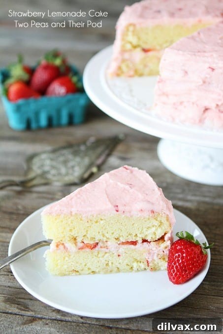 Bright and Zesty Strawberry Lemonade Cake