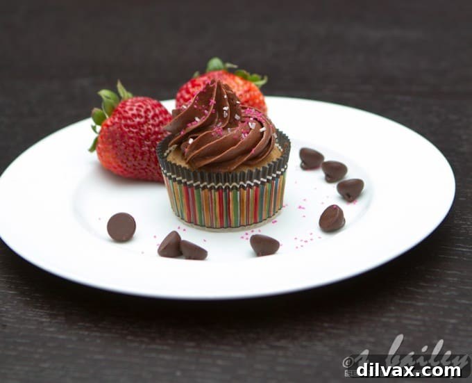 Delicious Chocolate Covered Strawberry Cupcakes