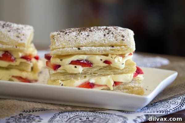 Sophisticated Strawberry Cheesecake Napoleons