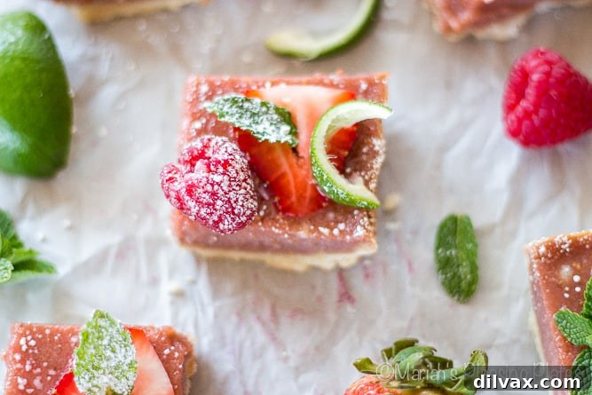 Refreshing Berry Limeade Bars with sweet and tart flavors