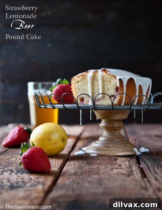 Moist Strawberry Lemonade Beer Pound Cake