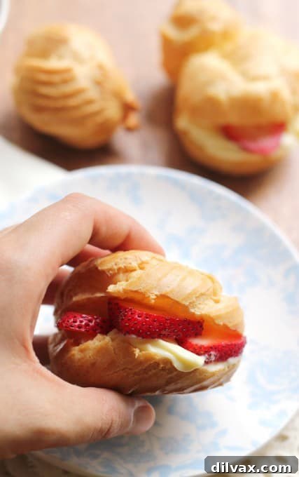 Elegant Strawberry Shortcake Cream Puffs