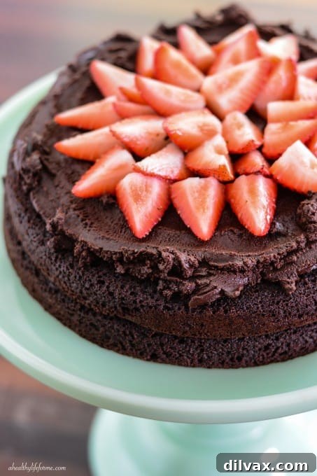 Healthy Strawberry Chocolate Paleo Cake
