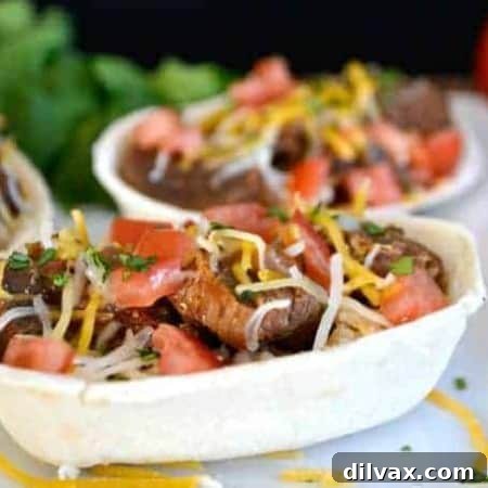 Slow Cooker Carne Asada Taco Boats