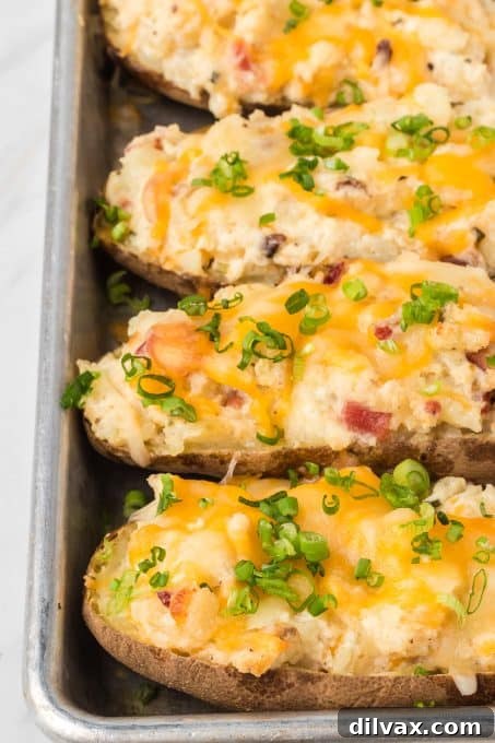 Decadent Potato Boats 7 Potatoes that have been baked twice.