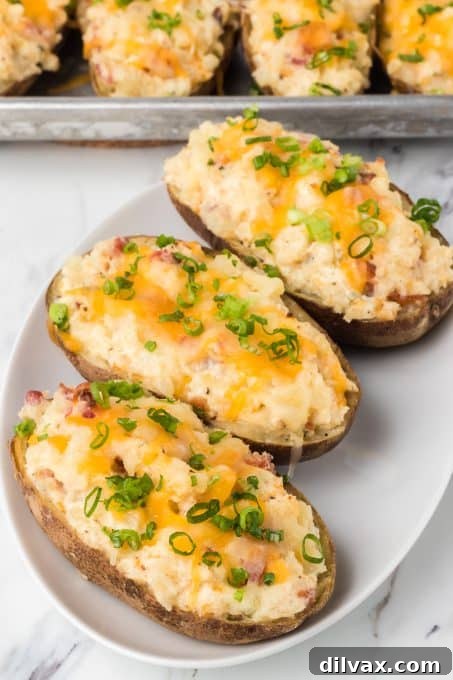 Decadent Potato Boats 9 Twice Baked Potatoes