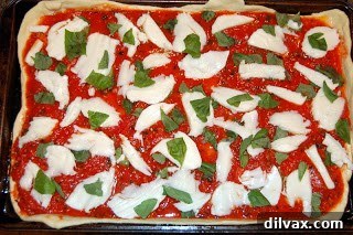 Margherita Pizza Day 36 6 Margherita pizza baking in the oven