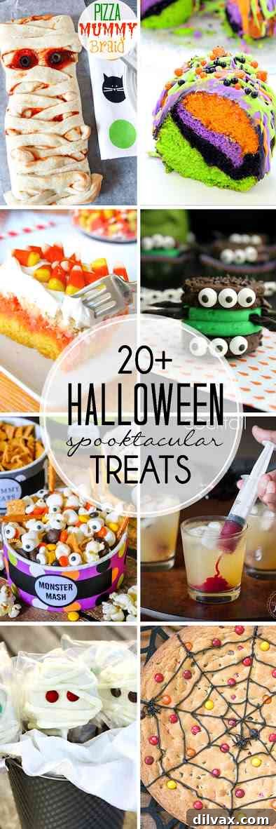Variety of sweet and savory Halloween snacks for a festive celebration