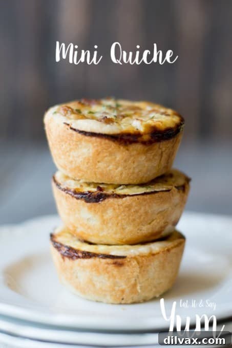 Mini Quiche - made in muffin tins - with bacon and cheese