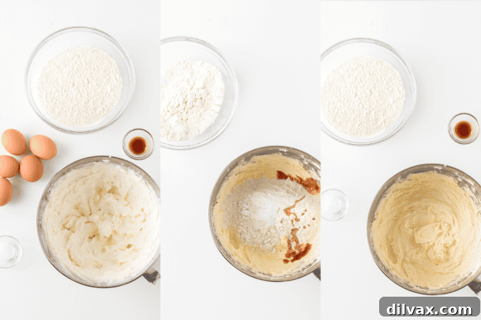 Pound Cake Process Photos