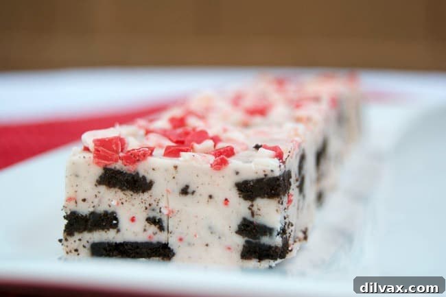 Delicious Peppermint Cookies and Cream Fudge, bursting with flavor.