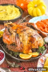 25 Irresistible Thanksgiving Creations 4 A whole turkey being brined for maximum flavor and moisture, a key step for a delicious Thanksgiving meal.