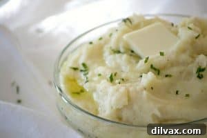 Creamy vanilla infused mashed potatoes, offering a subtly sweet and savory twist on a classic side dish.
