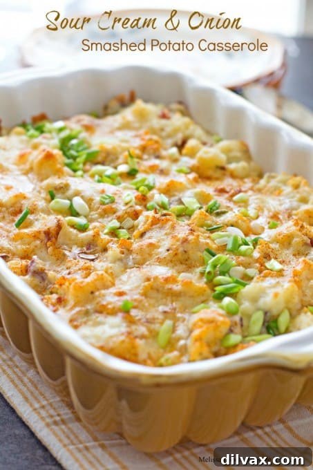 Melissa's Southern Style Kitchen's Sour Cream and Onion Smashed Potato Casserole.
