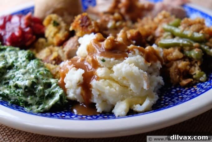 Make-ahead Irish mashed potato casserole, a comforting and flavorful dish for Thanksgiving or other holidays.