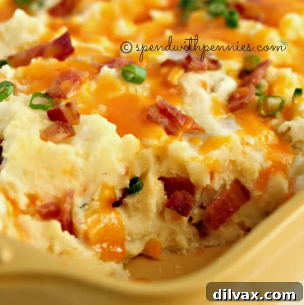 All the delicious elements of loaded twice-baked potatoes transformed into a convenient one-pan casserole.