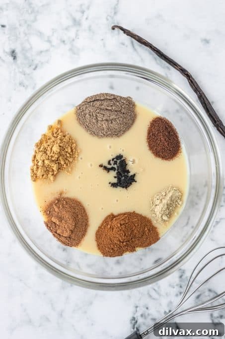 Handcrafted Chai Elixir 5 Mixing the spices and condensed milk for chai syrup.