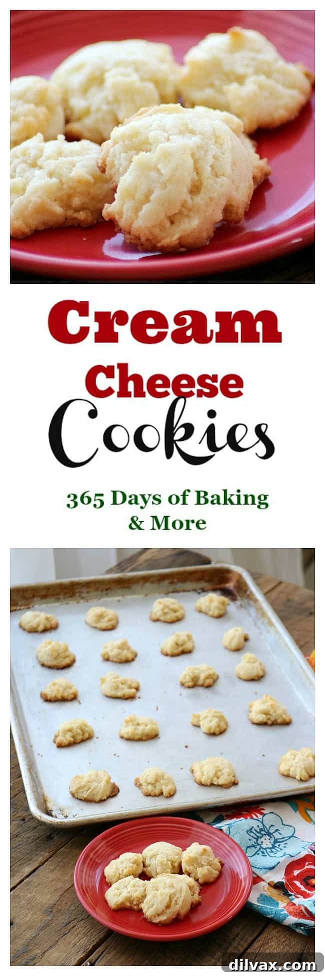 These Cream Cheese cookies are super simple to make, are light and so delicious that it's easy to eat more than one! These Cream Cheese cookies are super simple to make, are light and so delicious that it's easy to eat more than one!