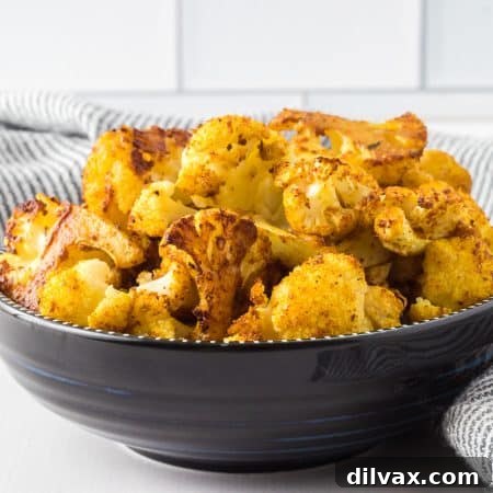 Roasted Curry Cajun Cauliflower