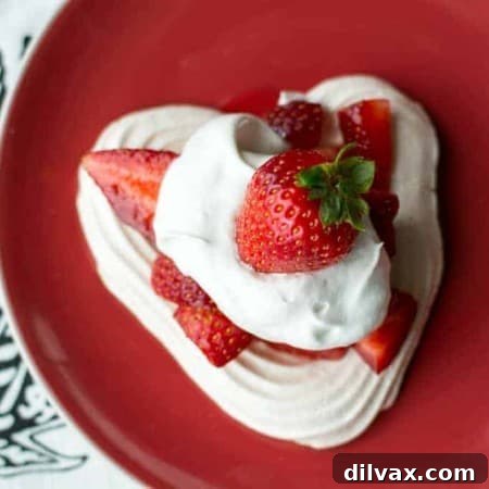 Heart Meringues with Berries and Cream