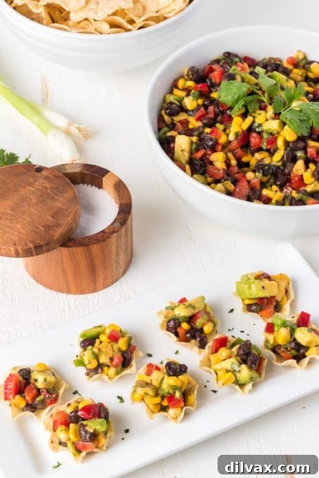 Green Gold Salsa 6 An easy and fresh salsa appetizer with avocados, corn, and black beans.