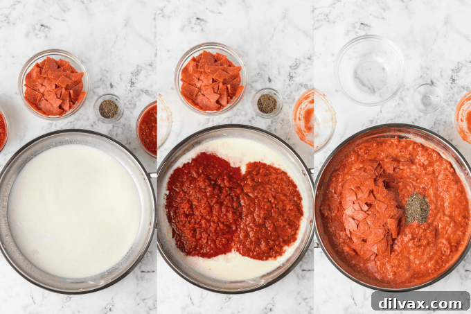 First set of process photos for Pepperoni Pizza Pasta.