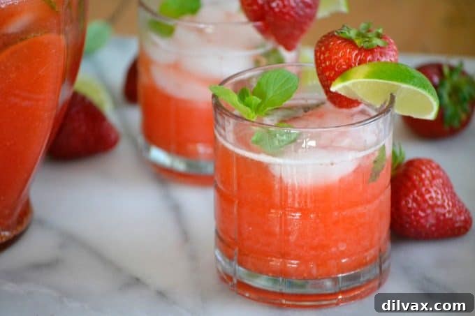 Fresh strawberries give the classic mojito a refreshing twist. These Strawberry Mojitos will be your new favorite drink of summer!