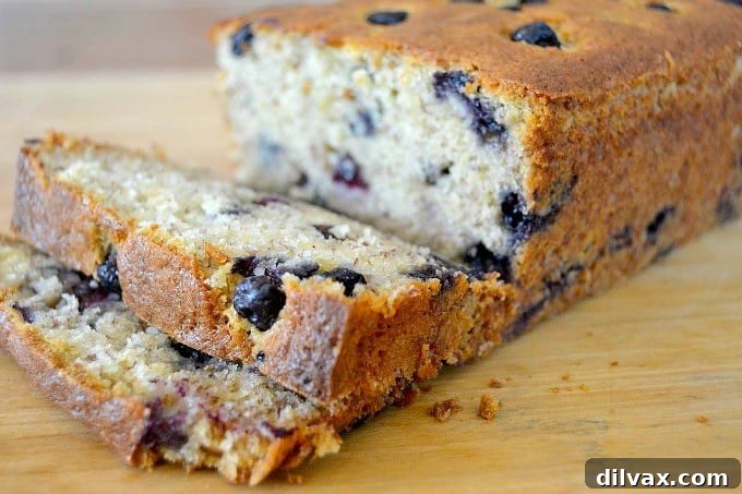 Golden Banana Bundt with Nutella Ribbons 8 Your favorite banana bread filled with fresh blueberries! An easy and delicious quick bread.