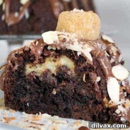 Double Chocolate Coconut Cream Filled Bundt Cake