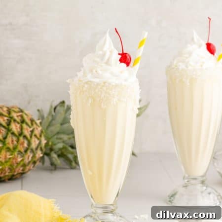 Pina Colada Milkshakes