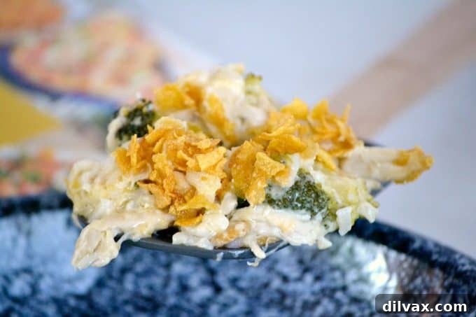 Creamy Chicken and Broccoli Bake 12 Another appetizing view of the Cheesy Chicken, Broccoli and Rice Casserole.