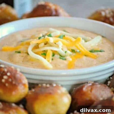 Beer Cheese Dip and Homemade Pretzel Bites