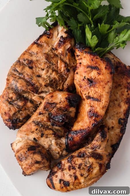 Foolproof Chicken Marinade 8 Perfectly grilled chicken, golden brown and juicy.