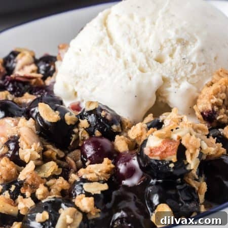 Skillet Blueberry Crisp