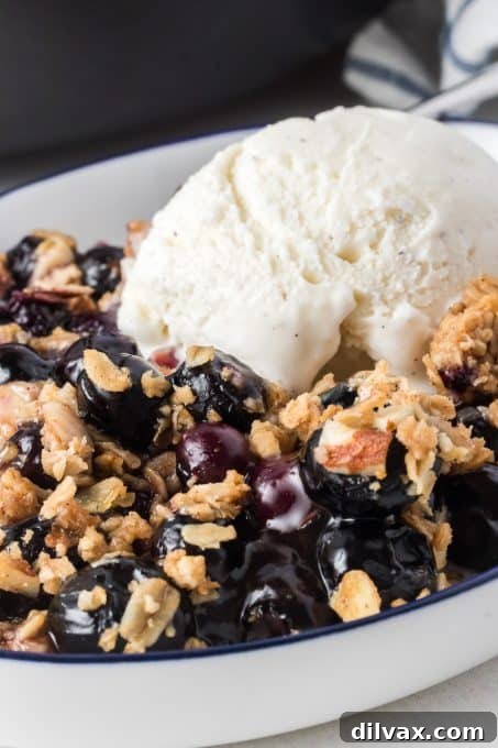 Golden Skillet Blueberry Crisp 3 Skillet Blueberry Crisp