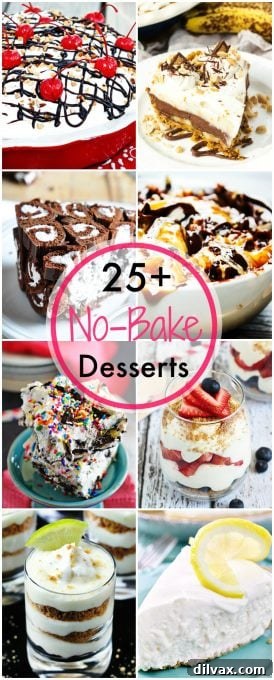 Over 25 amazing no-bake desserts perfect for summer cookouts.