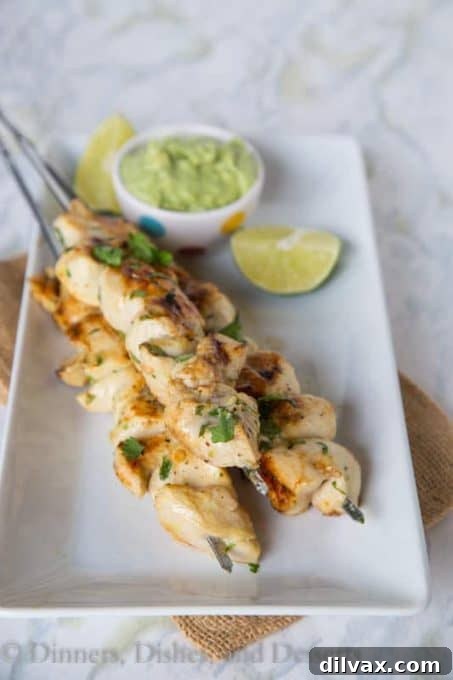 Grilled chicken marinated in cilantro and lime.