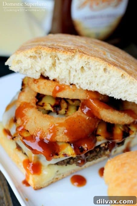 Spicy black bean Hawaiian BBQ burgers with a tropical twist.