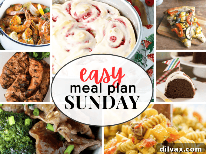 Overview of Easy Meal Plan Sunday Week 58, showcasing another week of simple meal ideas.